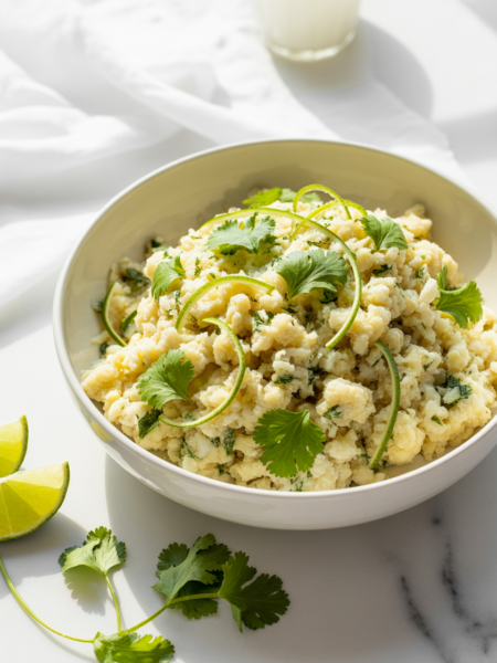 Healthy Lime Cilantro Cauliflower Rice