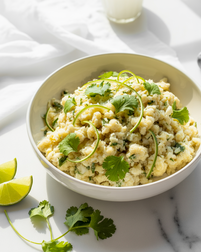 Healthy Lime Cilantro Cauliflower Rice