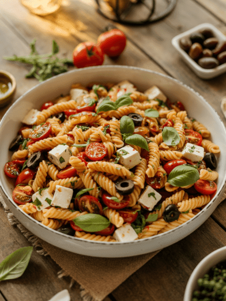 Easy Mediterranean Pasta Salad