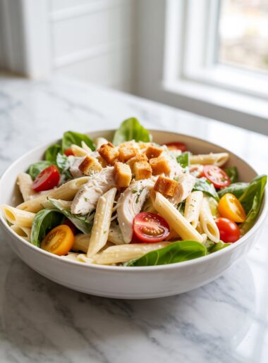 The 20-Minute Chicken Caesar Pasta Salad