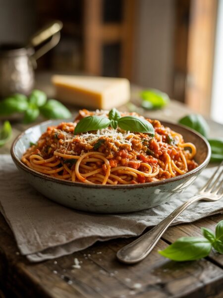 One Pot Ground Turkey Spaghetti