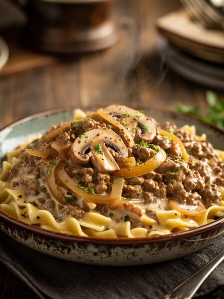 Easy One-Pot Ground Beef Stroganoff