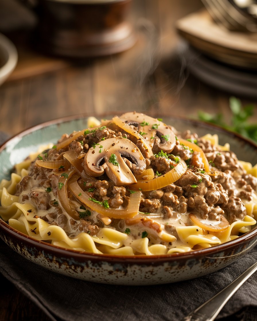Easy One-Pot Ground Beef Stroganoff