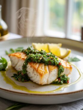 Halibut with Chimichurri Sauce