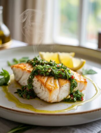 Halibut with Chimichurri Sauce