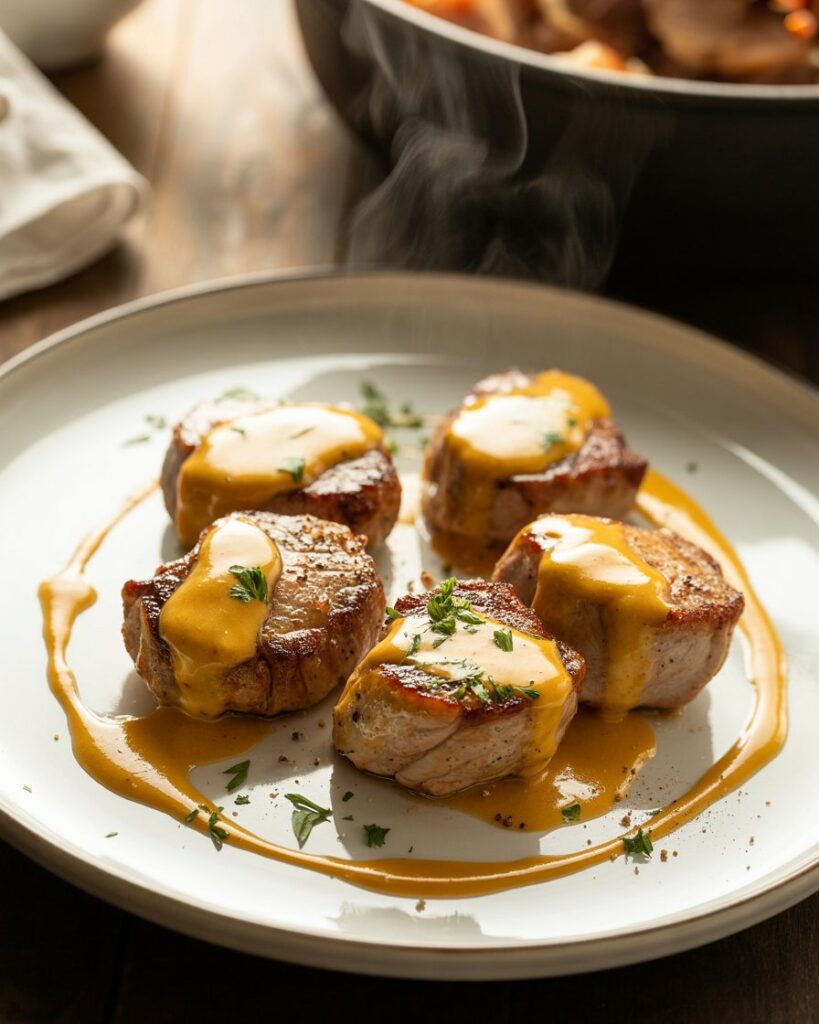 Quick Pan-Seared Pork Medallions with Savory Butter Sauce