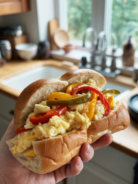 Pepper and Egg Sandwich