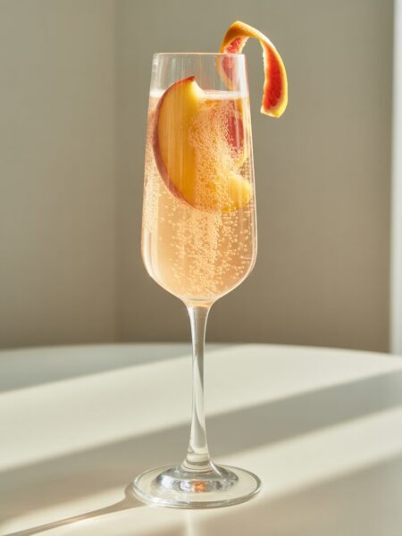 Peach Bellini with Grapefruit Rose Vodka