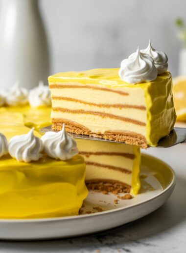No Bake Lemon Eclair Cake