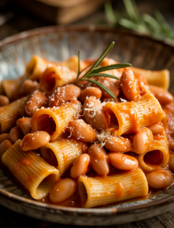 Paccheri Pasta With Butter Beans