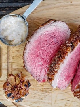 french roast recipe with roasted vegetables and gravy
