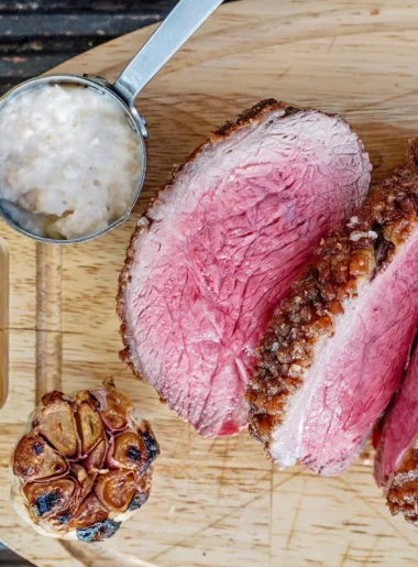 french roast recipe with roasted vegetables and gravy