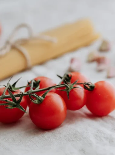 pork and pasta recipes with cherry tomatoes and basil