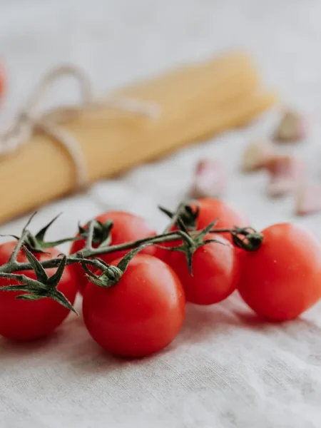 pork and pasta recipes with cherry tomatoes and basil