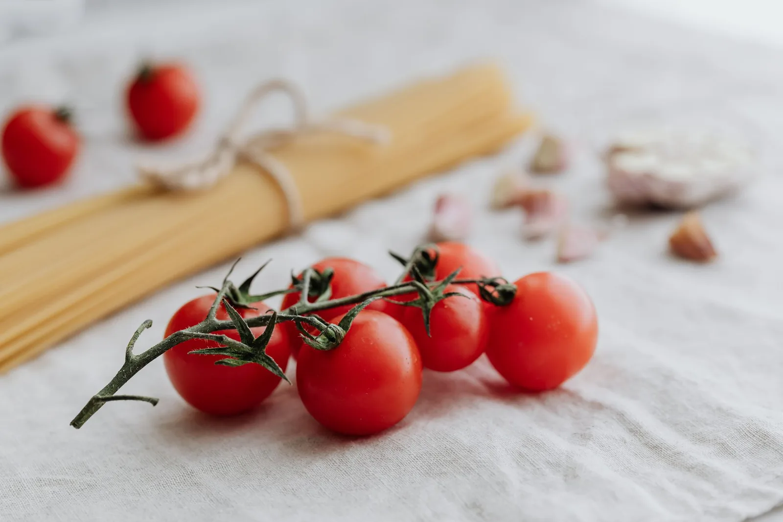 pork and pasta recipes with cherry tomatoes and basil