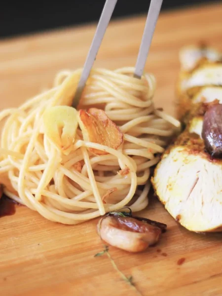 30 Minute Garlic Chicken Pasta