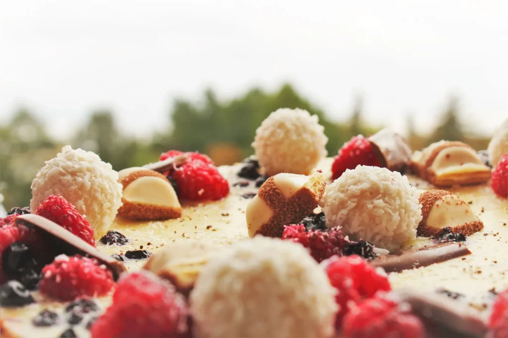 Bakery Style White Chocolate Raspberry Cake