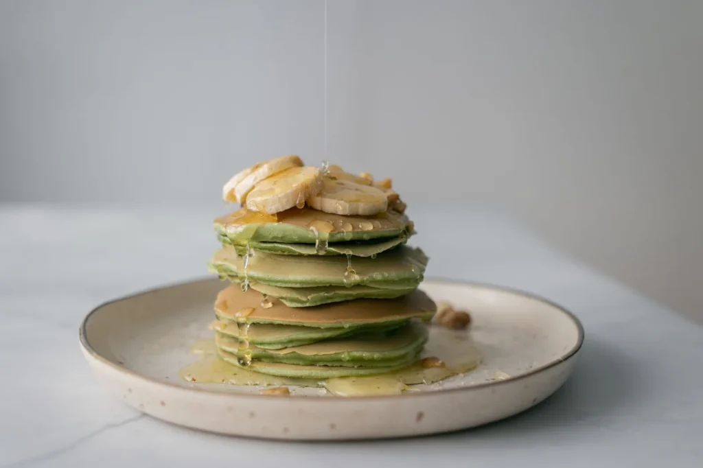 Blender Matcha Pancakes