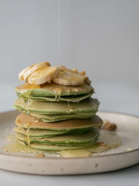 Blender Matcha Pancakes