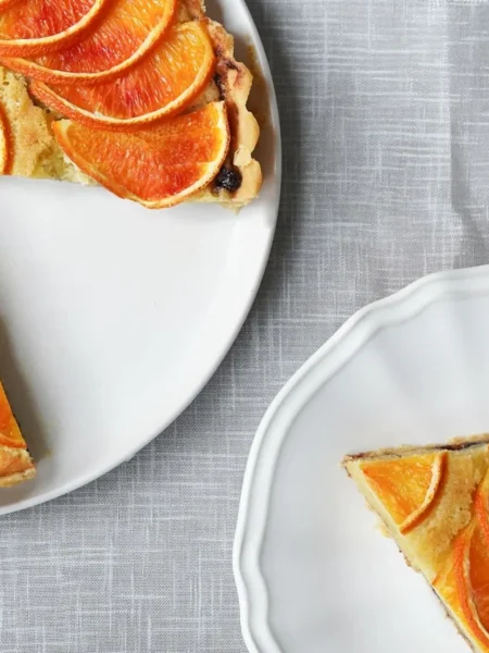 Blood Orange Ricotta Pie