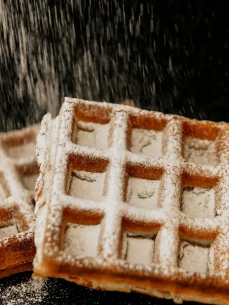 Brown Butter Waffles With Cinnamon Apples