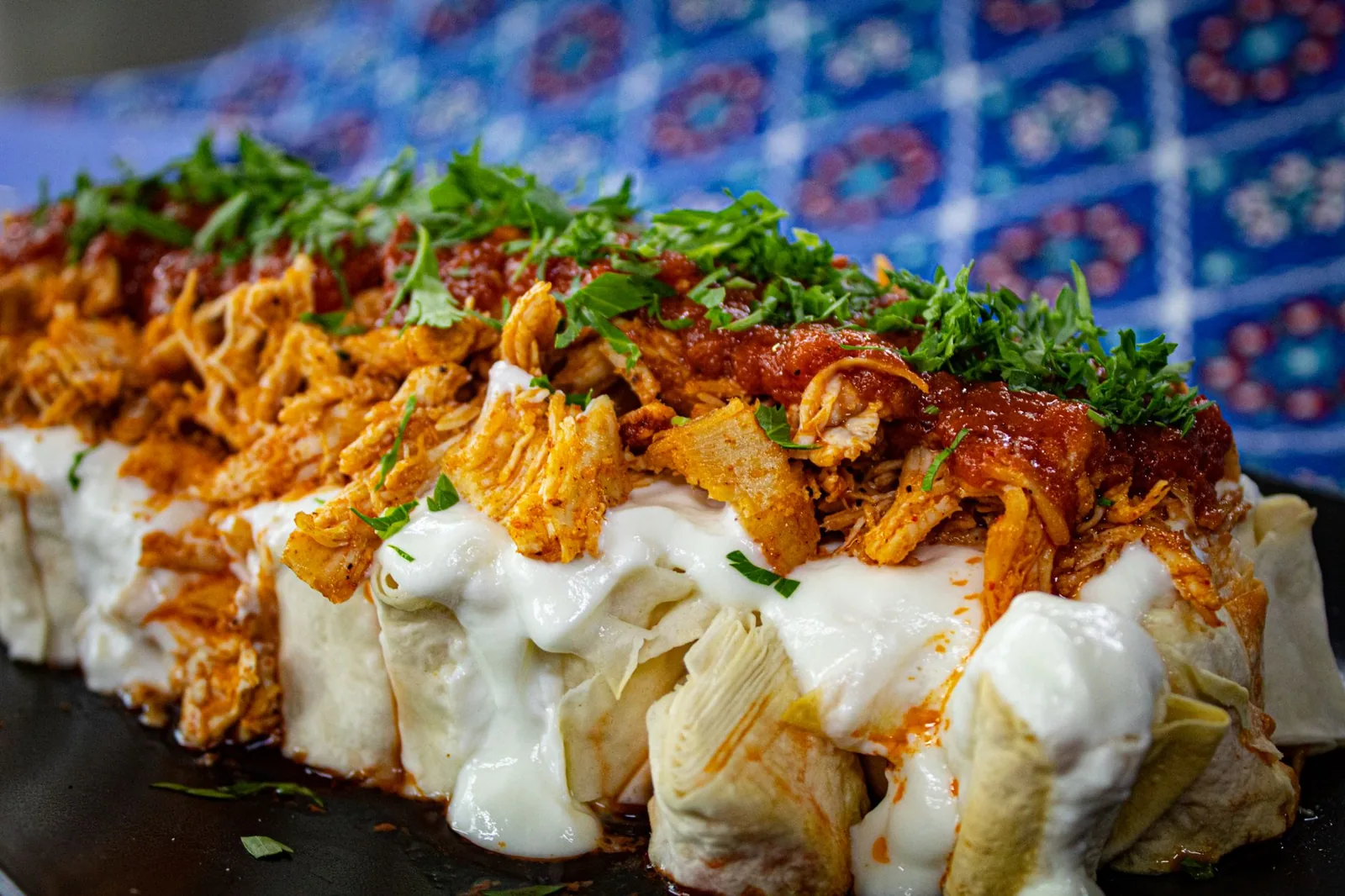 baked green chicken enchiladas with salsa verde and cheese