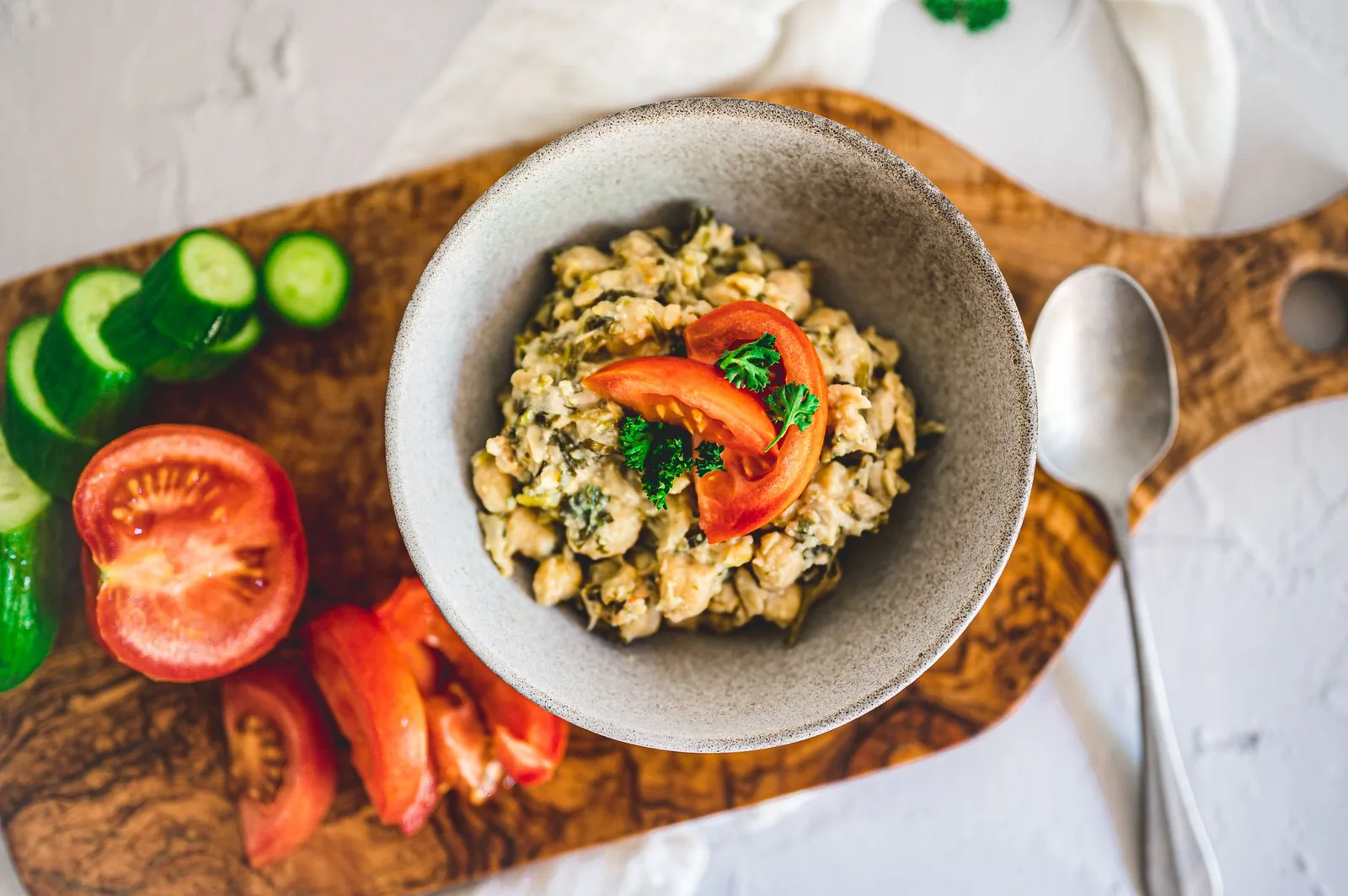 chickpea salad sandwich with celery and dill on toasted bread