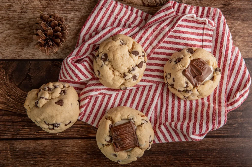 Chocolate Chip Butter Swim Biscuits With Chocolate Glaze