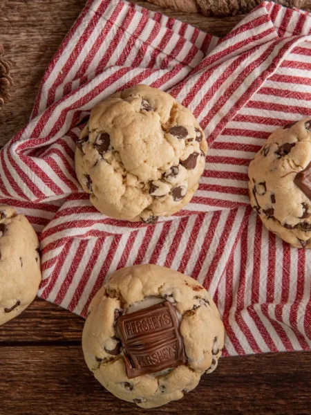 Chocolate Chip Butter Swim Biscuits With Chocolate Glaze