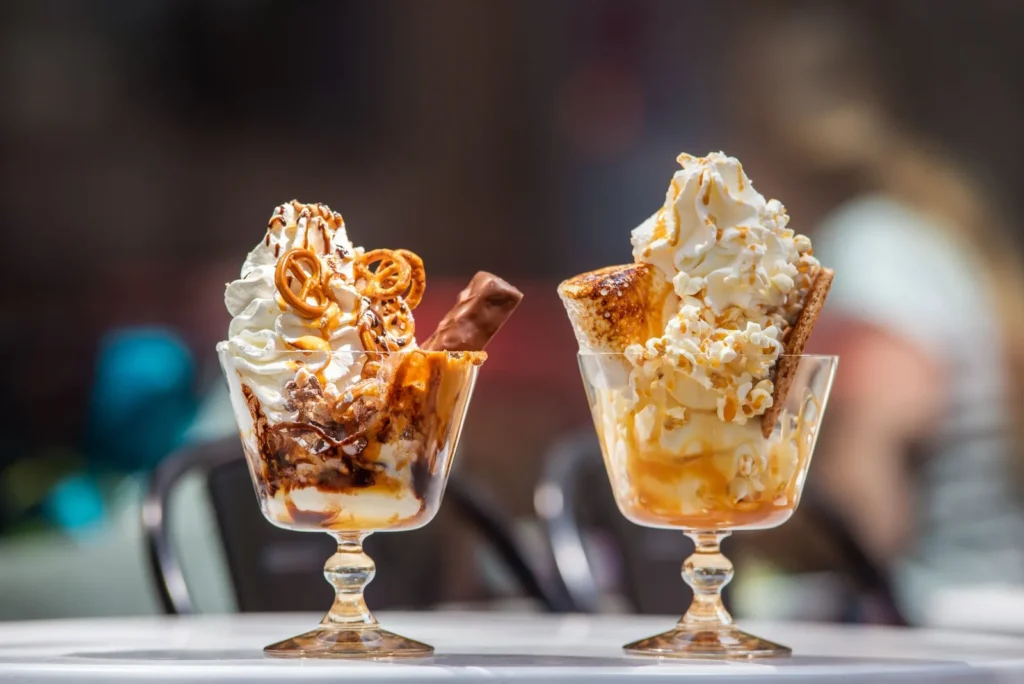 Chocolate Popcorn Balls And Ice Cream Floats