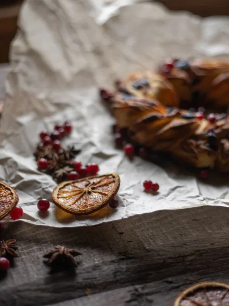 Cranberry Cinnamon Rolls With Orange Icing