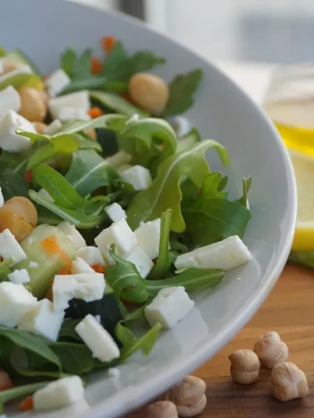 Creamy Mediterranean Macaroni Salad With Chickpeas And Feta