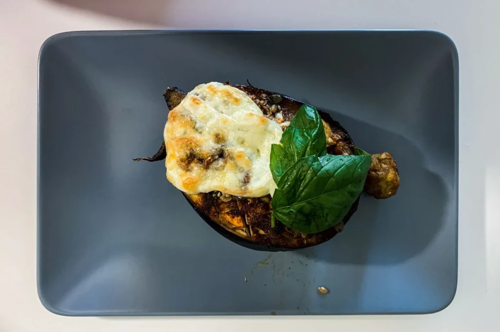 Eggplant And Mozzarella Pasta Bake