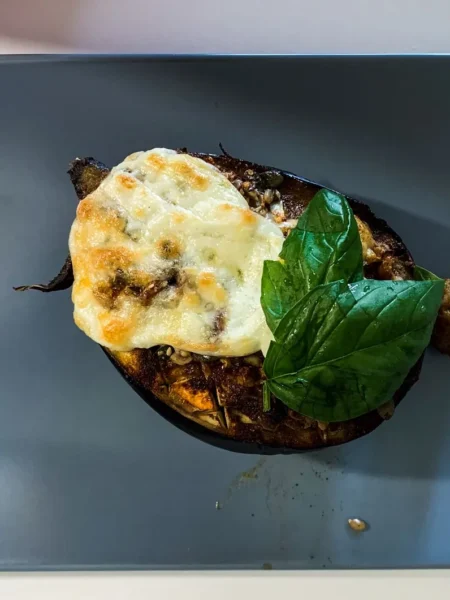 Eggplant And Mozzarella Pasta Bake