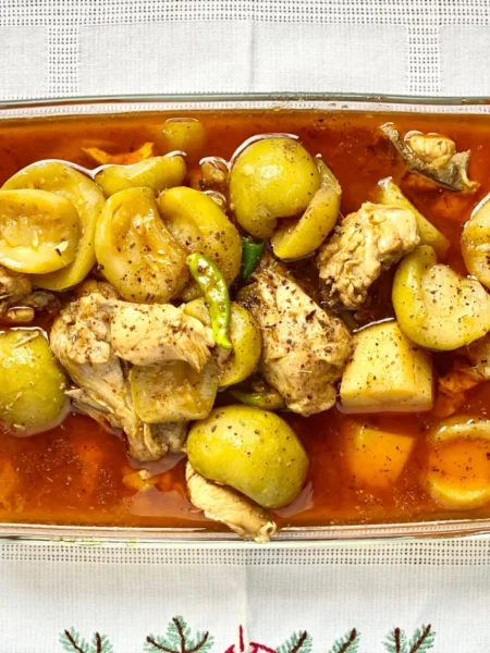 Greek Chicken Stew With Cauliflower And Olives
