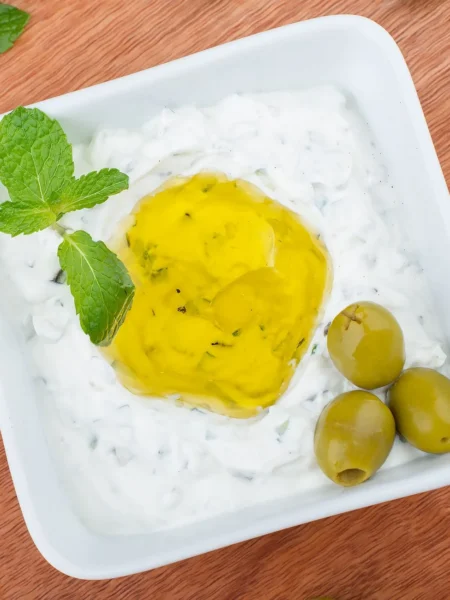 Greek Turkey Burger Bowls With Tzatziki