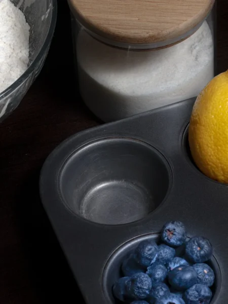 Healthy Lemon Blueberry Muffins