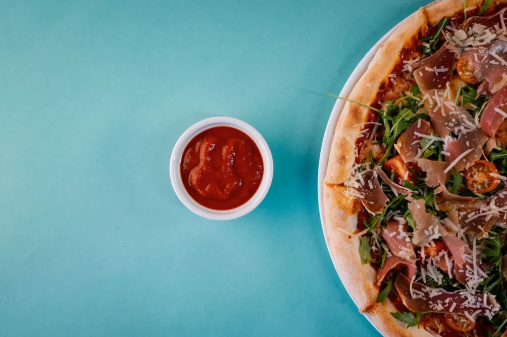 Lavash Thin Crust Salad Pizza With Balsamic Vinaigrette