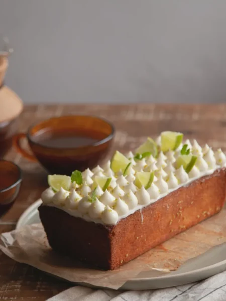 Lemon Olive Oil Loaf With Lavender Mascarpone
