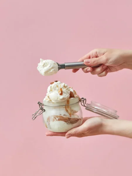 Make No Churn Salted Caramel And Pecan Ice Cream At Home