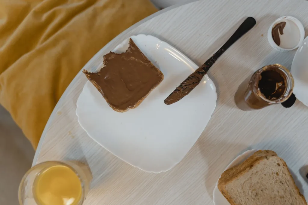 Matzah With Chocolate Pb Spread