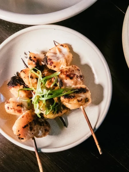 Miso Scallion Shrimp Kebabs