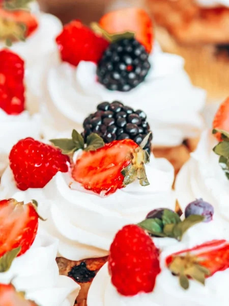 Mixed Berry Shortcakes With Mascarpone Cream