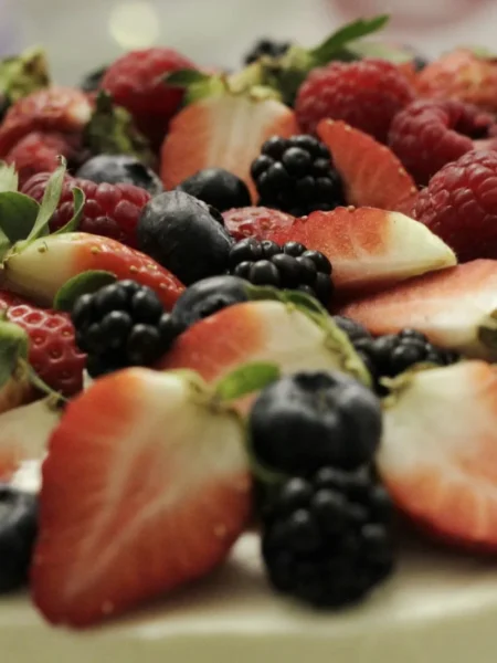 Mixed Berry Trifles With Butter Cake