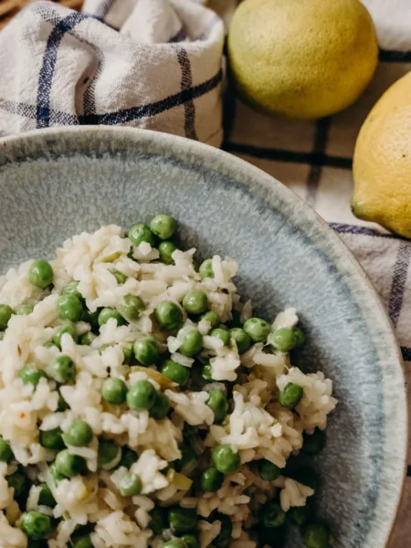 Mushroom Risotto With Peas