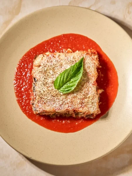 No Fry Eggplant Parmigiana