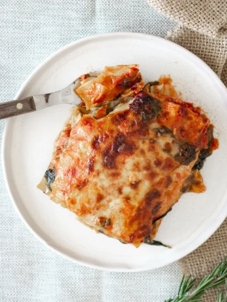 No Noodle Cheesy Spinach Lasagna