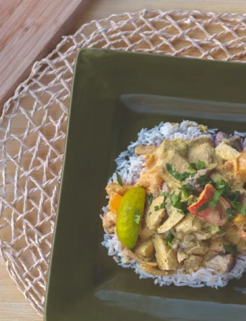 One Pot Coconut Curry Braised Chicken Thighs