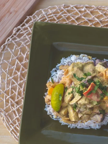 One Pot Coconut Curry Braised Chicken Thighs