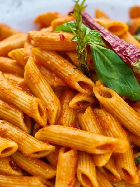 Pasta With Red Pepper Sauce